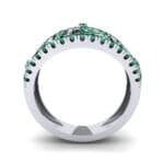 Pave Winding Emerald Ring (0.99 CTW) Side View