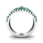 Pave Winding Emerald Ring (0.99 CTW) Side View