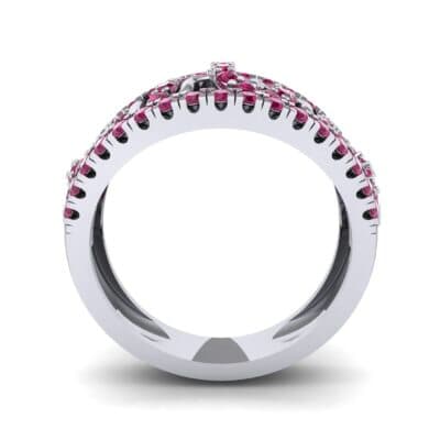 Pave Winding Ruby Ring (0.99 CTW) Side View