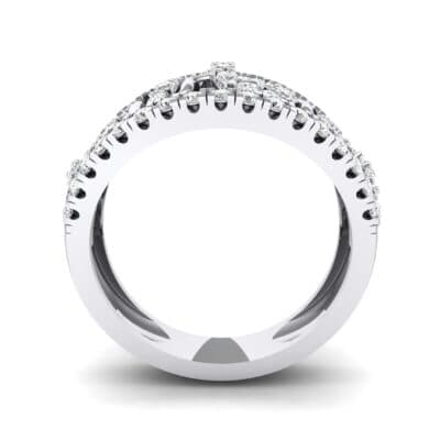 Pave Winding Diamond Ring (0.99 CTW) Side View