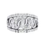 Pave Winding Crystal Ring (0.99 CTW) Top Flat View