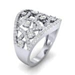 Pave Jigsaw Diamond Ring (1.07 CTW) Perspective View