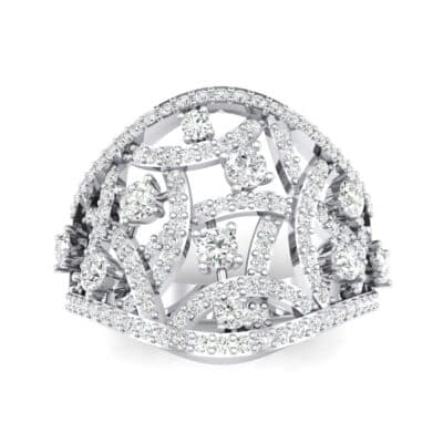 Pave Jigsaw Crystal Ring (1.07 CTW) Top Dynamic View