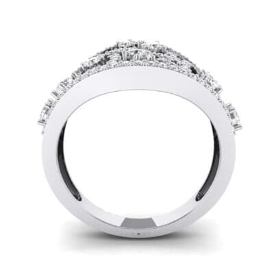Pave Jigsaw Crystal Ring (1.07 CTW) Side View