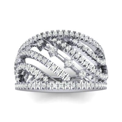 Pave Medley Diamond Ring (0.76 CTW) Top Dynamic View