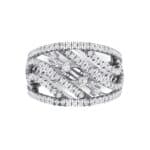 Pave Medley Crystal Ring (0.76 CTW) Top Flat View