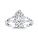 Marquise Cluster Crystal Engagement Ring (0.45 CTW) Top Dynamic View