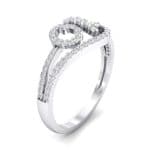 Pave Sonata Diamond Engagement Ring (0.38 CTW) Perspective View
