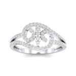 Pave Sonata Crystal Engagement Ring (0.38 CTW) Top Dynamic View