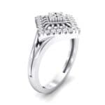 Square Halo Spokes Crystal Ring (0.19 CTW) Perspective View