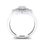 Square Halo Spokes Crystal Ring (0.19 CTW) Side View