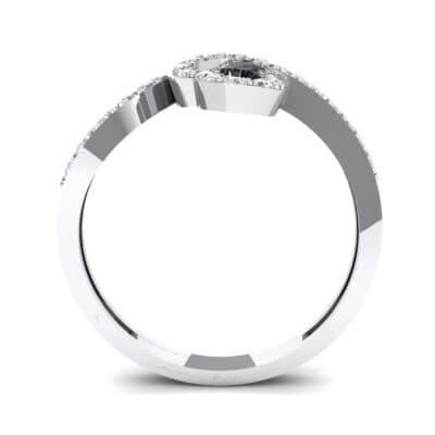 Pave Heart Loop Diamond Ring (0.19 CTW) Side View