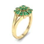 Starburst Emerald Cluster Ring (0.33 CTW) Perspective View
