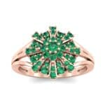Starburst Emerald Cluster Ring (0.33 CTW) Top Dynamic View