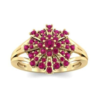 Starburst Ruby Cluster Ring (0.33 CTW) Top Dynamic View