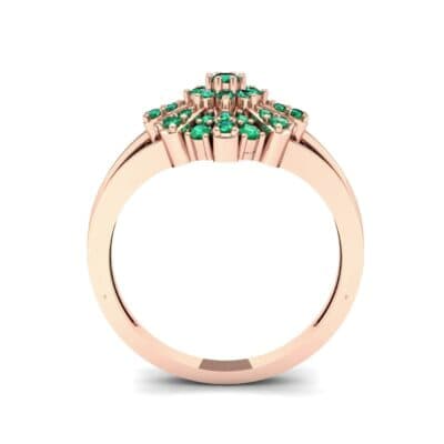 Starburst Emerald Cluster Ring (0.33 CTW) Side View