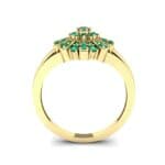 Starburst Emerald Cluster Ring (0.33 CTW) Side View
