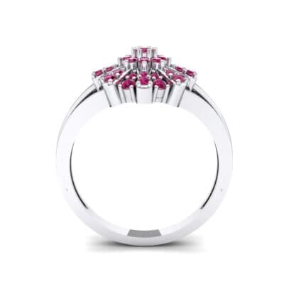 Starburst Ruby Cluster Ring (0.33 CTW) Side View