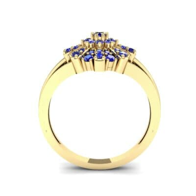 Starburst Blue Sapphire Cluster Ring (0.33 CTW) Side View