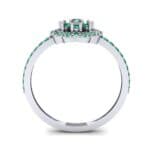 Pave Posy Emerald Ring (0.31 CTW) Side View