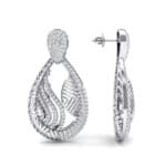 Dunes Pave Crystal Drop Earrings (1.3 CTW) Top Dynamic View
