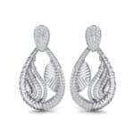Dunes Pave Crystal Drop Earrings (1.3 CTW) Side View