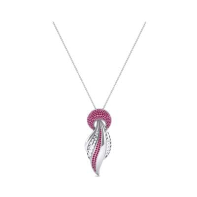 Pave Wing Ruby Pendant (0.67 CTW) Perspective View