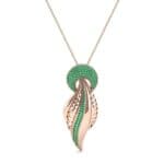 Pave Wing Emerald Pendant (0.67 CTW) Top Dynamic View