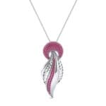 Pave Wing Ruby Pendant (0.67 CTW) Top Dynamic View