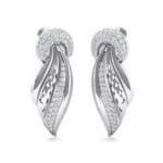 Pave Wing Diamond Drop Earrings (0.59 CTW) Perspective View