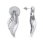 Pave Wing Diamond Drop Earrings (0.59 CTW) Top Dynamic View