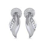 Pave Wing Diamond Drop Earrings (0.59 CTW) Side View
