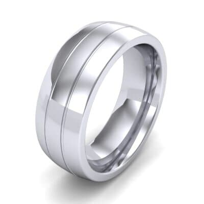 Wide Double Groove Ring (0 CTW) Perspective View