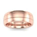 Wide Double Groove Ring (0 CTW) Top Dynamic View