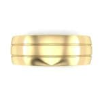 Wide Double Groove Ring (0 CTW) Top Flat View