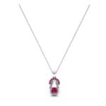 Pave Knot Ruby Solitaire Pendant (0.68 CTW) Perspective View