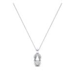 Pave Knot Crystal Solitaire Pendant (0.68 CTW) Perspective View