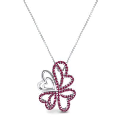 Clover Hearts Ruby Pendant (1.05 CTW) Top Dynamic View