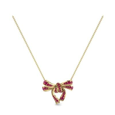 Romance Ruby Bow Pendant (0.63 CTW) Perspective View