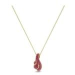 Pave Shell Ruby Pendant (0.95 CTW) Perspective View