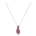 Pave Shell Ruby Pendant (0.95 CTW) Perspective View