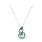 Plumeria Emerald Pendant (1.11 CTW) Perspective View