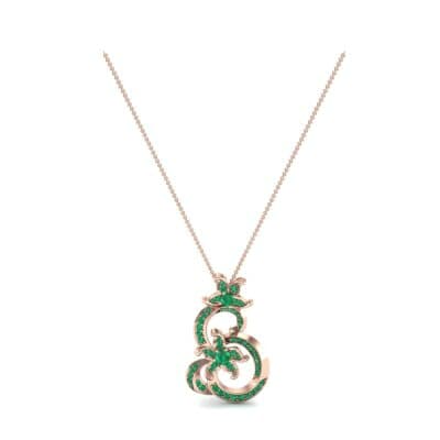 Plumeria Emerald Pendant (1.11 CTW) Perspective View