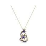 Plumeria Blue Sapphire Pendant (1.11 CTW) Perspective View