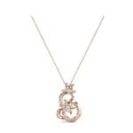 Plumeria Diamond Pendant (0.8 CTW) Perspective View