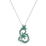 Plumeria Emerald Pendant (1.11 CTW) Top Dynamic View