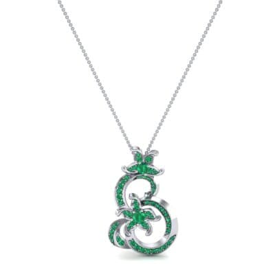 Plumeria Emerald Pendant (1.11 CTW) Top Dynamic View