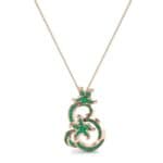 Plumeria Emerald Pendant (1.11 CTW) Top Dynamic View