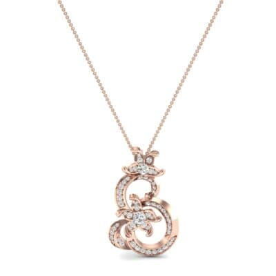 Plumeria Diamond Pendant (0.8 CTW) Top Dynamic View