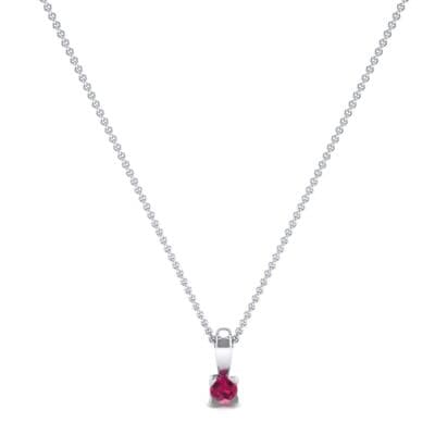 Compass Point Ruby Solitaire Pendant (0.22 CTW) Perspective View